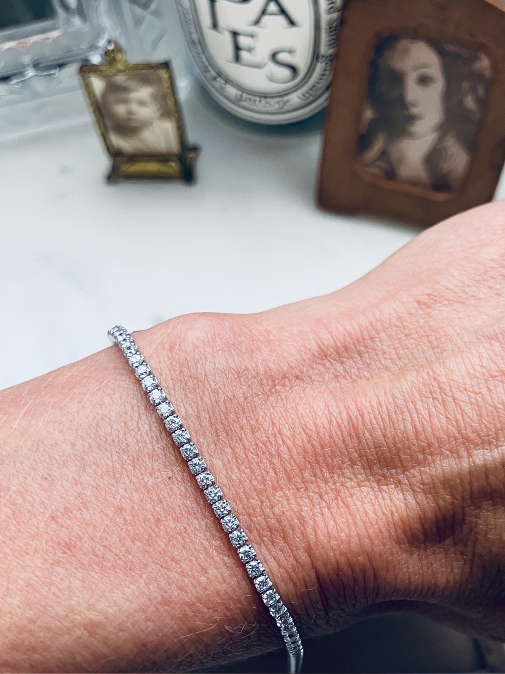 Sterling Silver Clear CZ Tennis Bracelet - Unbranded